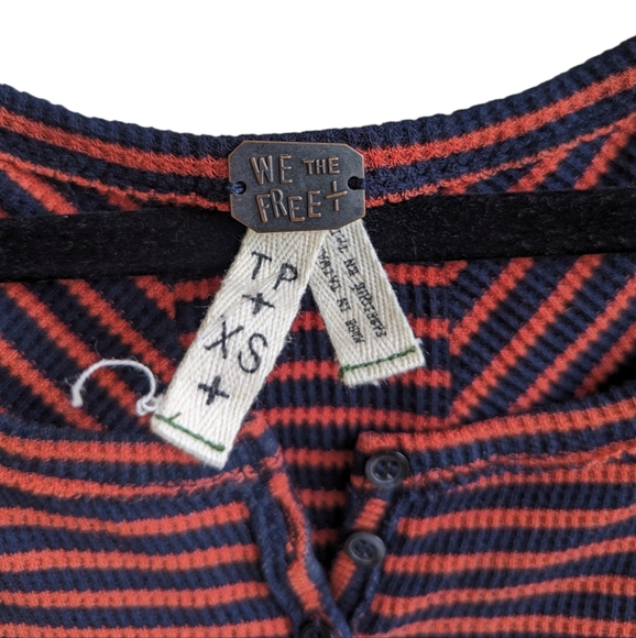 We the Free Stripe Waffle Knit Crop Shirt - Picture 5 of 5